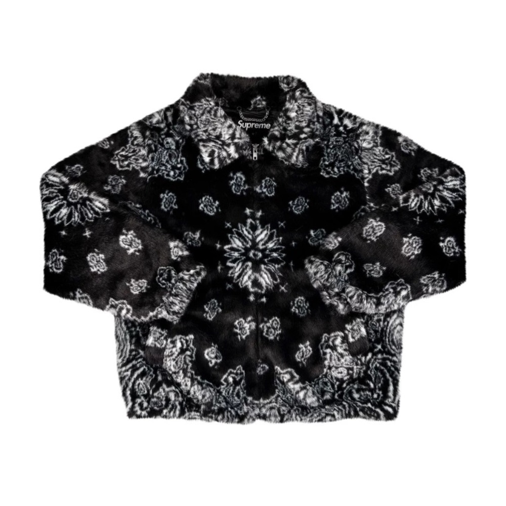 “Bandana Faux Fur Bomber Jacket” from Supreme (WITH TAGS).
